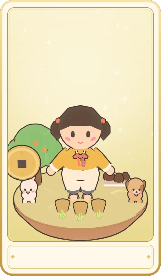 엽전 동자 카드 그림